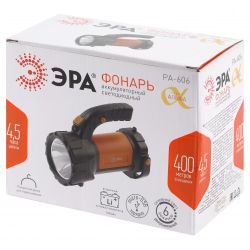 Светодиодный фонарь ЭРА PA-606 прожектор аккумуляторный 5 Вт, литий, поворотная ручка, Альфа