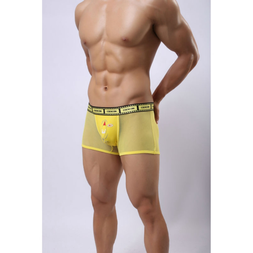 Мужские трусы боксеры желтые Cockcon Trunks Yellow 826