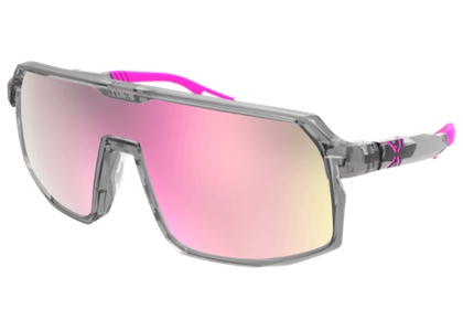 Спортивные очки с диоптриями HILX Inferno Shiny Crystal Light Grey / Pink Lens