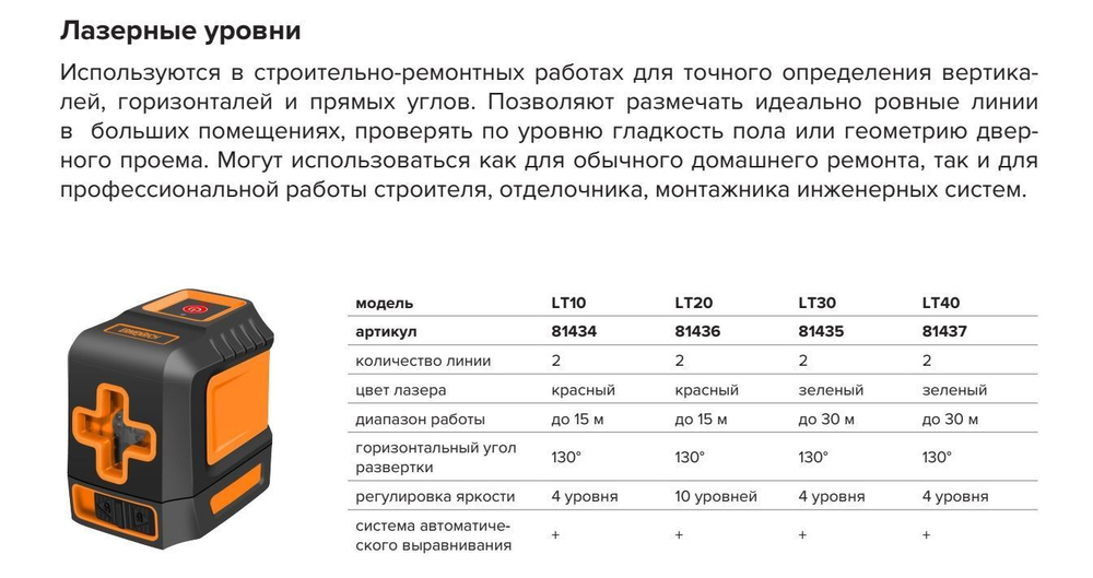 Уровень лазерный Ermenrich LT10