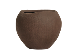 Кашпо TREEZ Effectory - Organic - Сфера - Шоколад