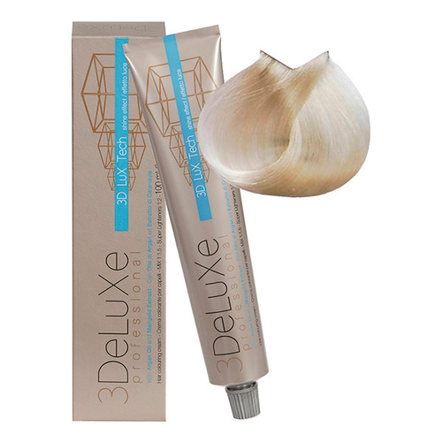 Стойкая крем-краска для волос Оттенок 902 Платиновый блондин 3DeLuXe 100мл