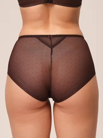 Трусы Zebra слипы с высокой линией талии (шоколад)