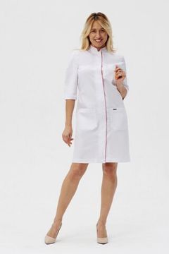 Халат женский А200 3/4 (экстра/белый/красный)