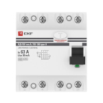 Устройство защитного отключения ВД-100 4P 63А 30мА тип А эл, EKF PROxima