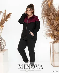 Костюм 17-226-черный-марсала Minova