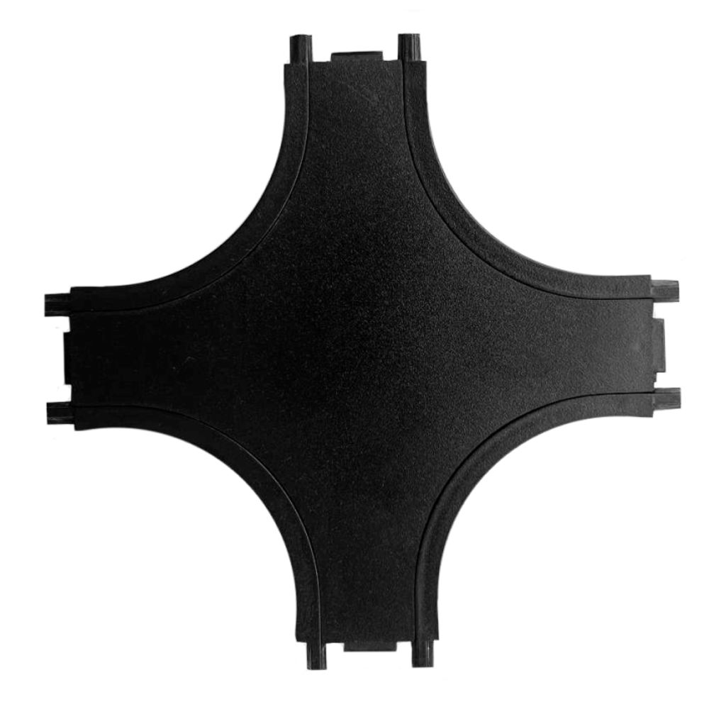 CLARUS Коннектор Х образный 48V для магнитного ультратонкого шинопровода, черный, 100 шт