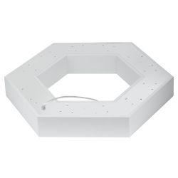 Светильник LED ЭРА Geometria SPO-124-W-40K-051 Hexagon 51Вт 4000К 4000Лм 800*800*80 белый подвесной драйвер внутри | Декоративные светильники Geometria