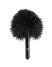 Черная перьевая кисточка с гладкой ручкой Caressing Feather