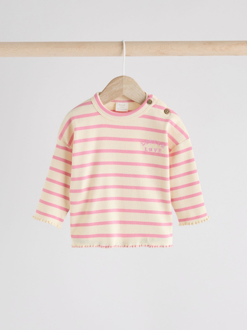 Лонгслив и легинсы в комплекте для малышей Next E66-553, Молочный, Розовый