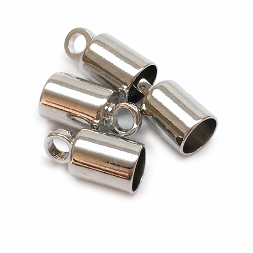 Концевики под вклейку 9х4 мм (2 шт), родий