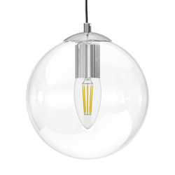 801004 Люстра SFERETTA E27 1х6W (led) E27 ХРОМ/ПРОЗРАЧНЫЙ