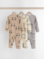Комбинезон / Cлип для малышей Next N77-787, 3 шт., Бежевый, Серый
