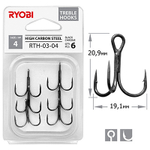 Крючок тройник рыболовный RYOBI RTH-03