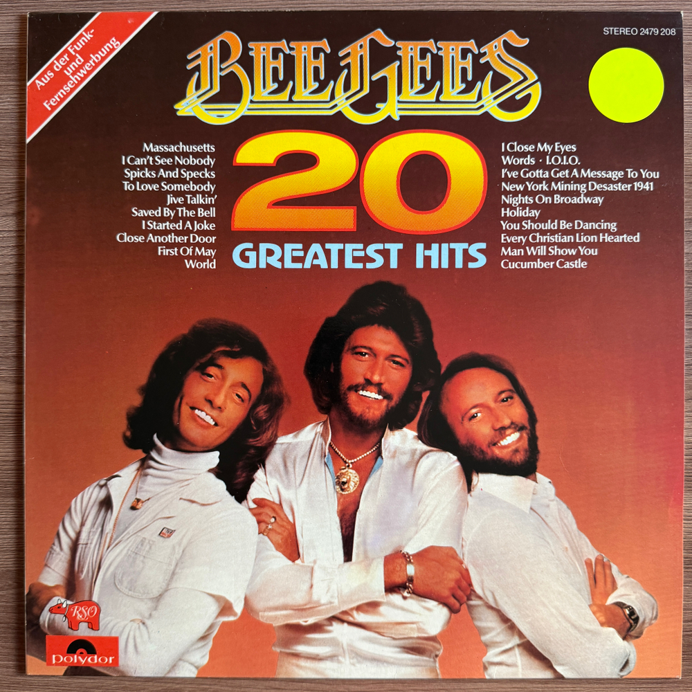 Bee Gees ‎– 20 Greatest Hits (Скандинавия 1978г.) Т