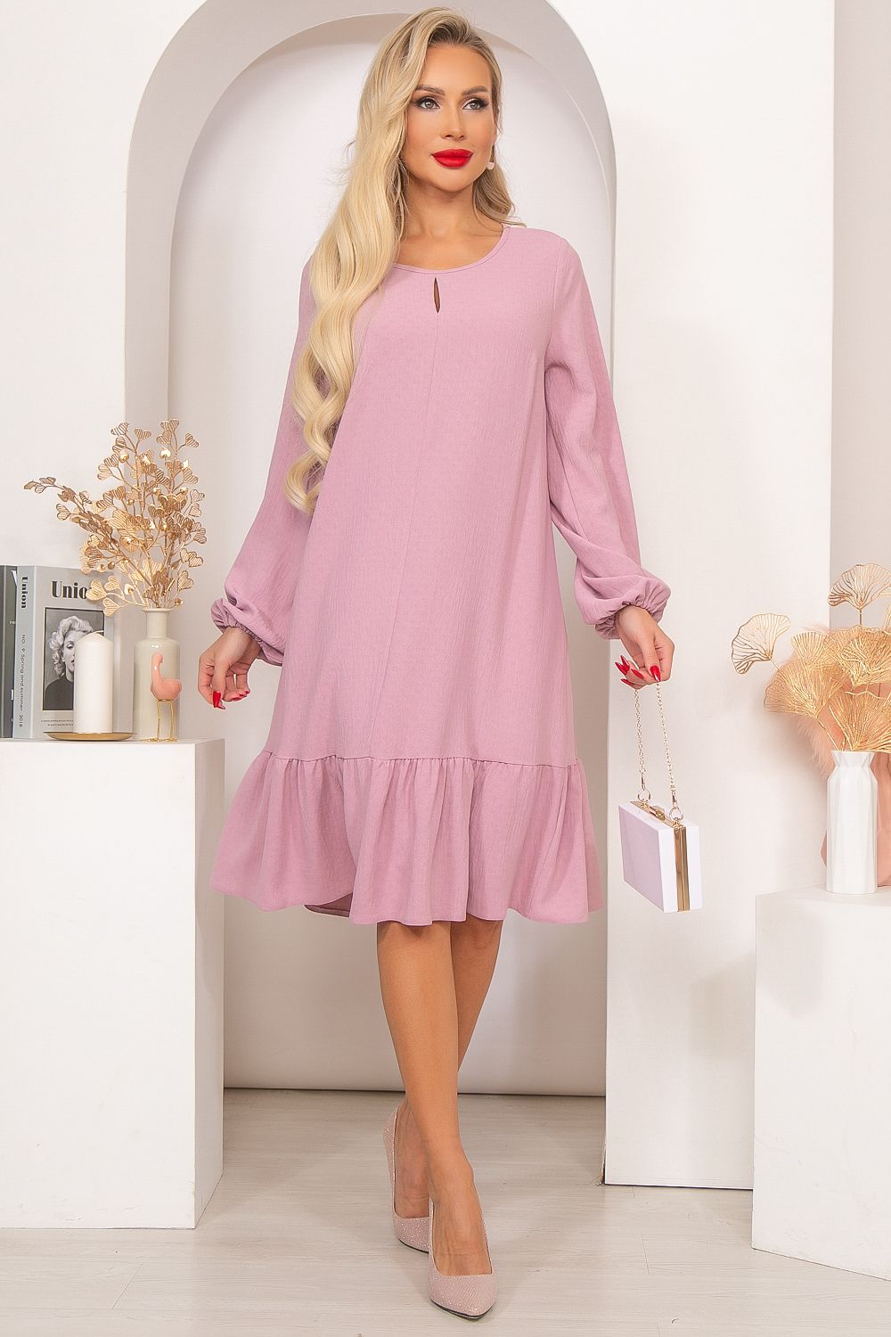 Платье "Берцелия" (пыльная роза) П4078 LT Collection