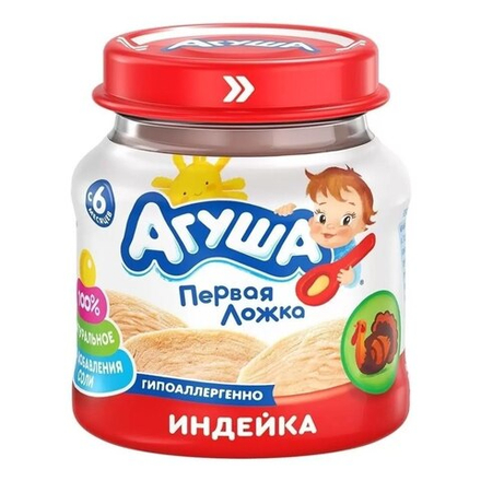 Пюре Агуша мясное индейка 80 гр