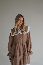 Платье Follow Me для беременных и кормящих, Бежевый с цветами