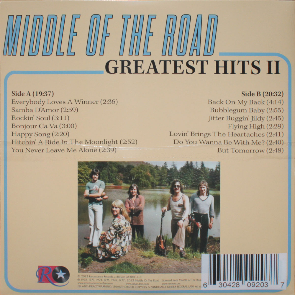 Middle Of The Road / Greatest Hits Vol.2 (Coloured Vinyl)(LP)