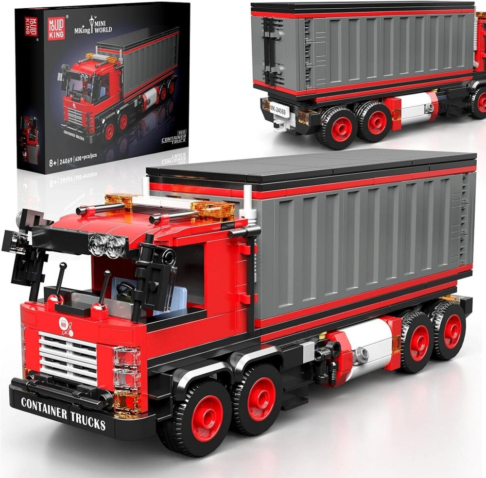 Конструктор Mould King Models 24069. Контейнерный грузовик, 630 деталей