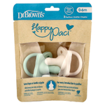 Dr. Brown's, HappyPaci™, соска для детей 0–6 месяцев, зеленый, серый и бежевый, 3 шт.
