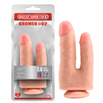 Двойной фаллоимитатор на присоске Bromeo # 02 (Цвет: телесный)