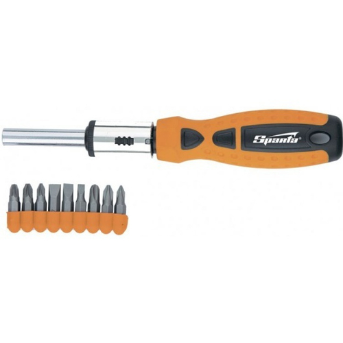 Отвертка реверсивная, набор бит 115455