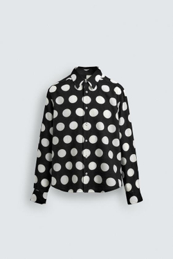 ZARA HARRY LAMBERT X DISNEY РУБАШКА В ГОРОШЕК, ЧЕРНЫЙ