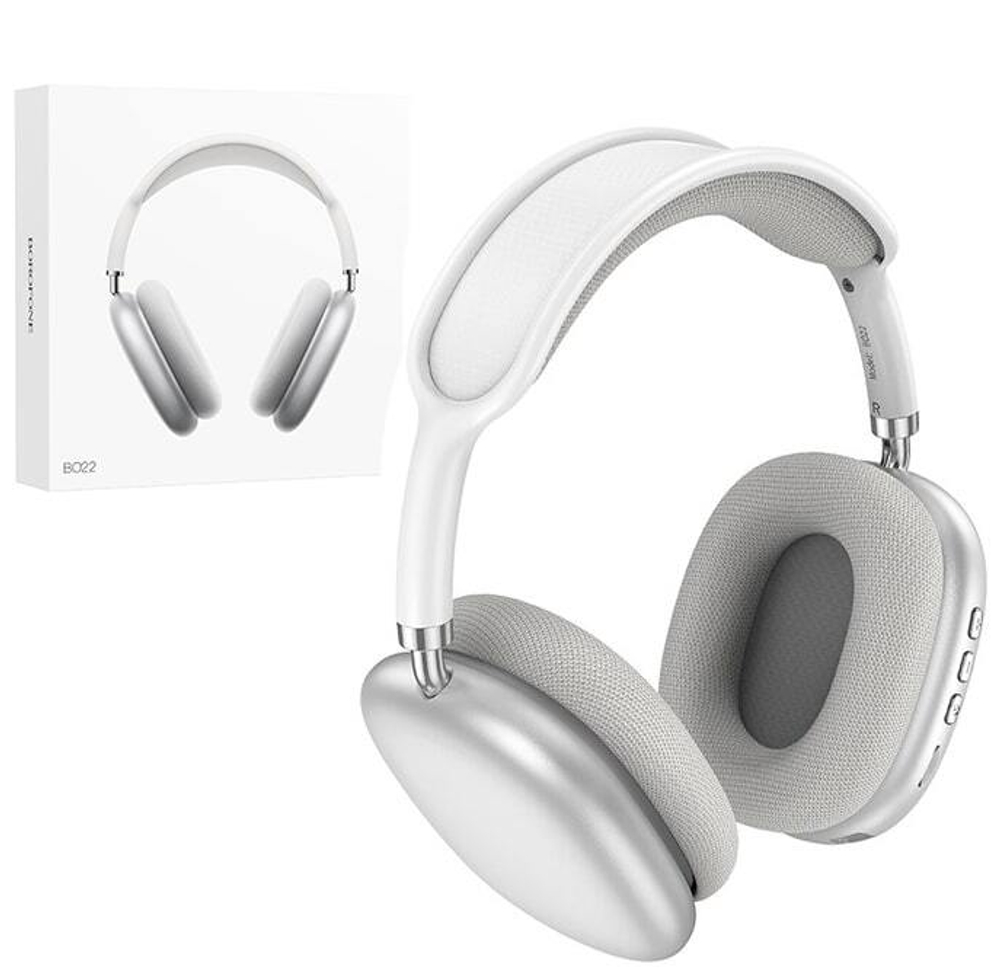 Мят.уп. Полноразмерные Bluetooth наушники BOROFONE BO22 (серебро) нет гарантии