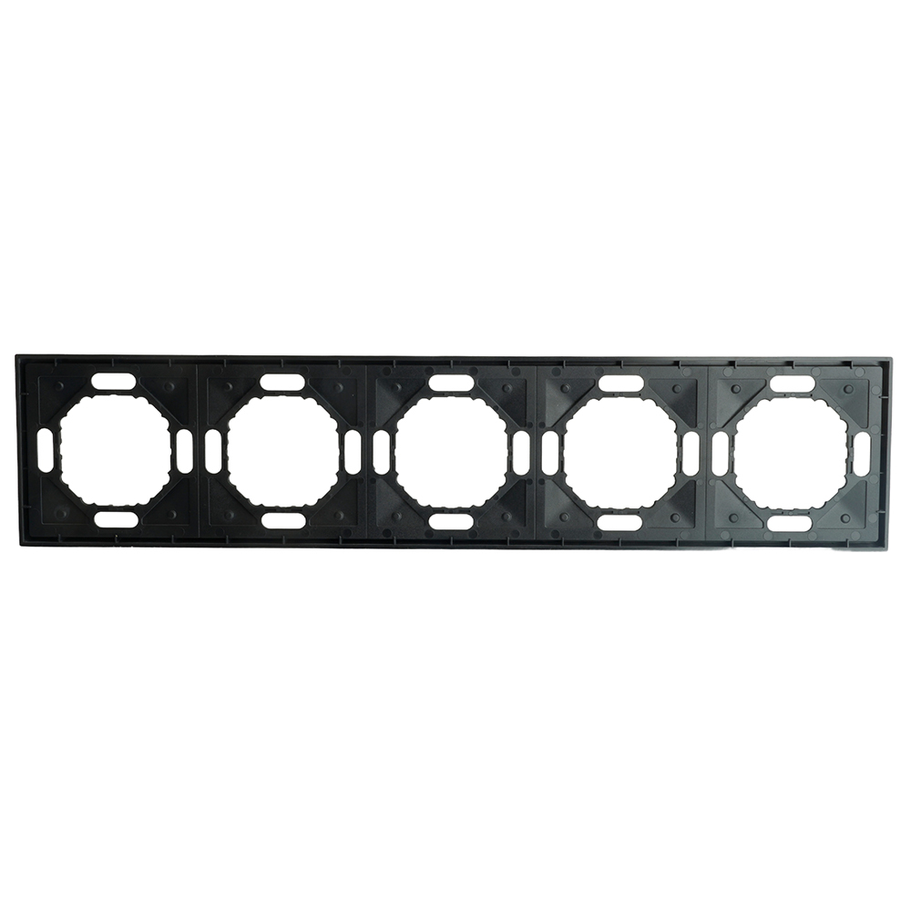 Рамка STEKKER, PFR00-5005-05 5-местная, серия Эмили, черный уголь, soft touch 49862