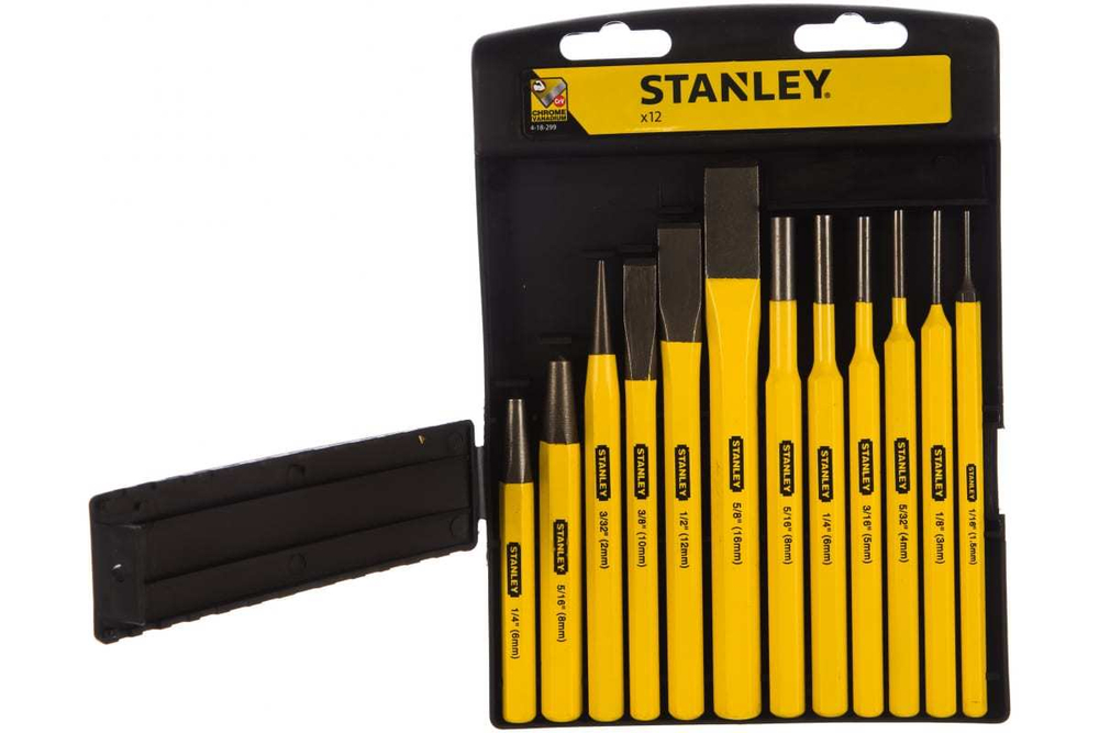 Набор слесарных бородков и зубил 12шт Stanley 4-18-299