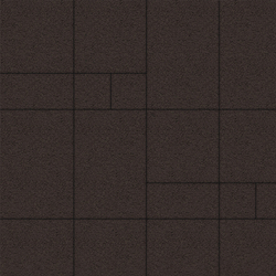 Тротуарная плитка ГРАНДО - Гранит Коричневый, комплект из 4 видов плит