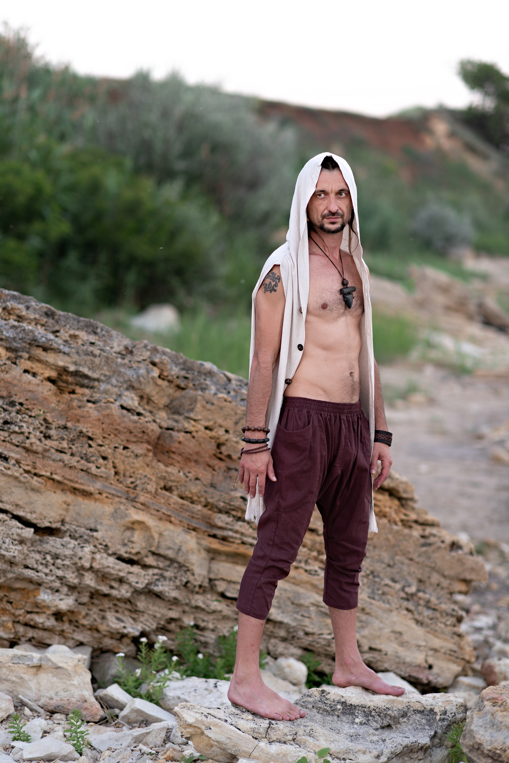 Мужские шорты, бордово-коричневые