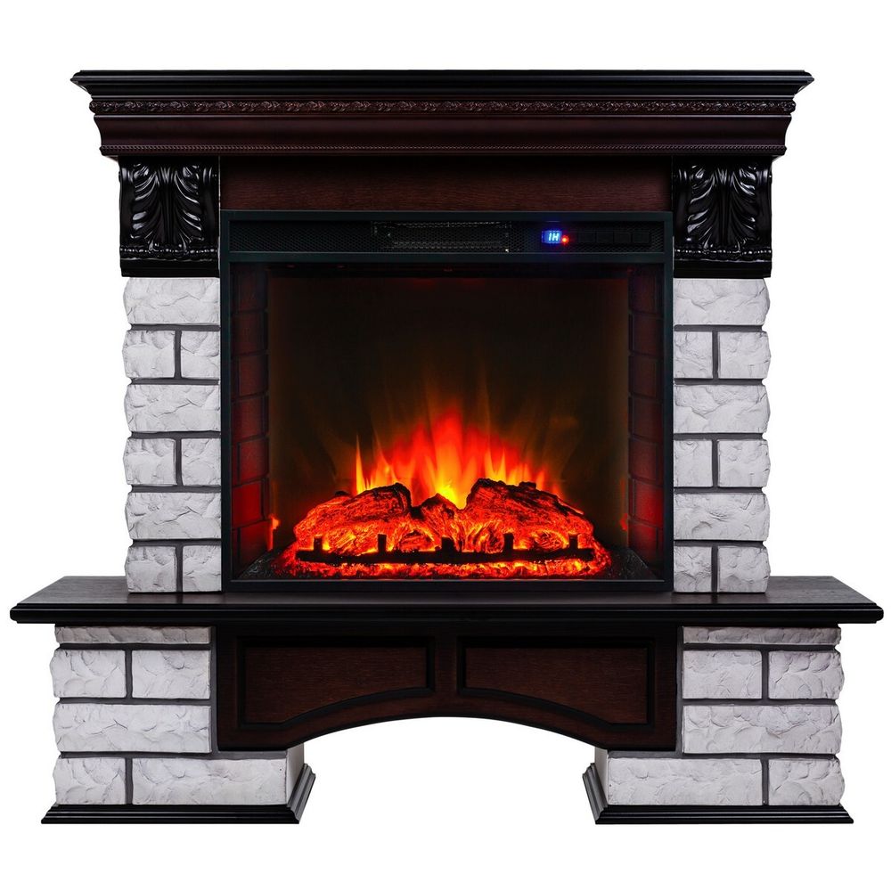 Электрокамин RealFlame Country Lux Rock AO античный дуб с очагом Sparta 25,5 LED