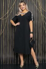 Платье Сказка (черное/лео) П12120 LT Collection (Акция)