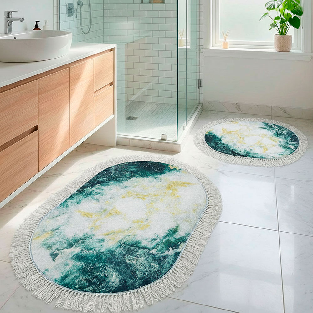 Коврик для ванной овальный 2шт 60*100см Oval-S147
