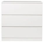 Комод 80х48х125, Марм, с 6 ящиками для вещей, игрушек, высокий, деревянный, без ручек в скандинавском стиле со скосами и органайзерами, белый