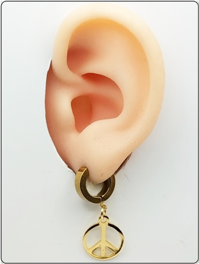 Серьга кольцо "Пацифик" золотистая.