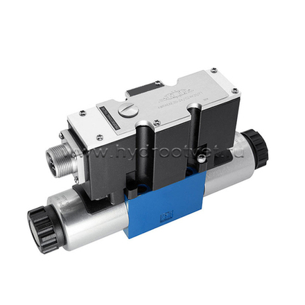 4WRAE6WA15-2X/G24K31/A1V - Пропорциональный распределитель со встроенной электроникой Ду6, A1 = ±10 В, номинальный расход 15 л/мин, схема WA