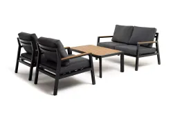 "Камелия" лаунж-зона 4-местная из алюминия, цвет темно-серый