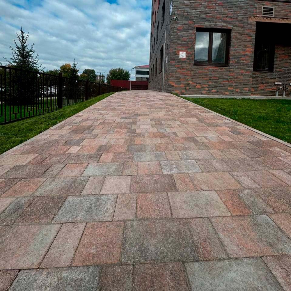 Тротуарная плитка СТАРЫЙ ГОРОД - Листопад гранит Клен, комплект из 3 видов плит