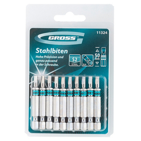 Набор бит SL4,0х50 мм, 10 шт, Gross, 11324