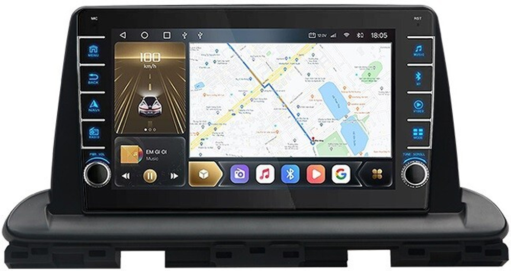 Магнитола для KIA Cerato 4 2018+ - Carmedia OL-9760 (кнопки и крутилки), Android 12, TS10, CarPlay, 4G SIM-слот