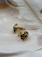 Запонки "Ракушка" матовое золото Скиап. (пара)