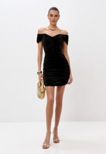 Платье-корсет бархатное