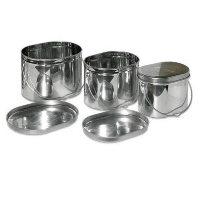 Набор низких котелков 3 шт.(3,3;4,5;6л) крышки без ручек нерж.сталь (Роза ветров)