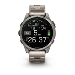 Смарт-часы Garmin Fenix 8, AMOLED Sapphire,Titanium, светло-серый титановый браслет, 010-02904-40