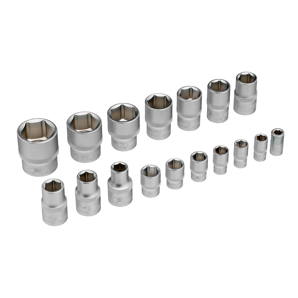 Набор инструментов, 1/2", Cr-V, S2, усиленный кейс, 58 предметов Stels