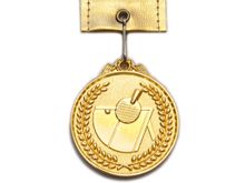 Медаль спортивная с лентой НАСТОЛЬНЫЙ ТЕННИС d - 6,5 см