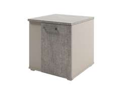 Тумба для оргтехники узкая 600х590х610 D-281 Бетон Чефалу светлый/Кашемир серый